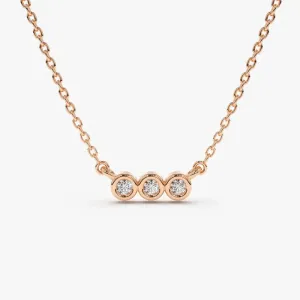 0.10CTW Bezel Set Diamond Necklace