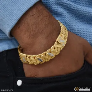 1 Gram Gold Plated Wave Attention-getting Design Pokal Bracelet For Men - Style C479