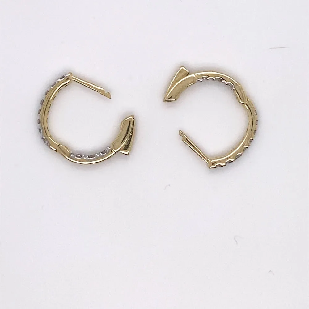 10k Yellow gold Oval Hoop earrings