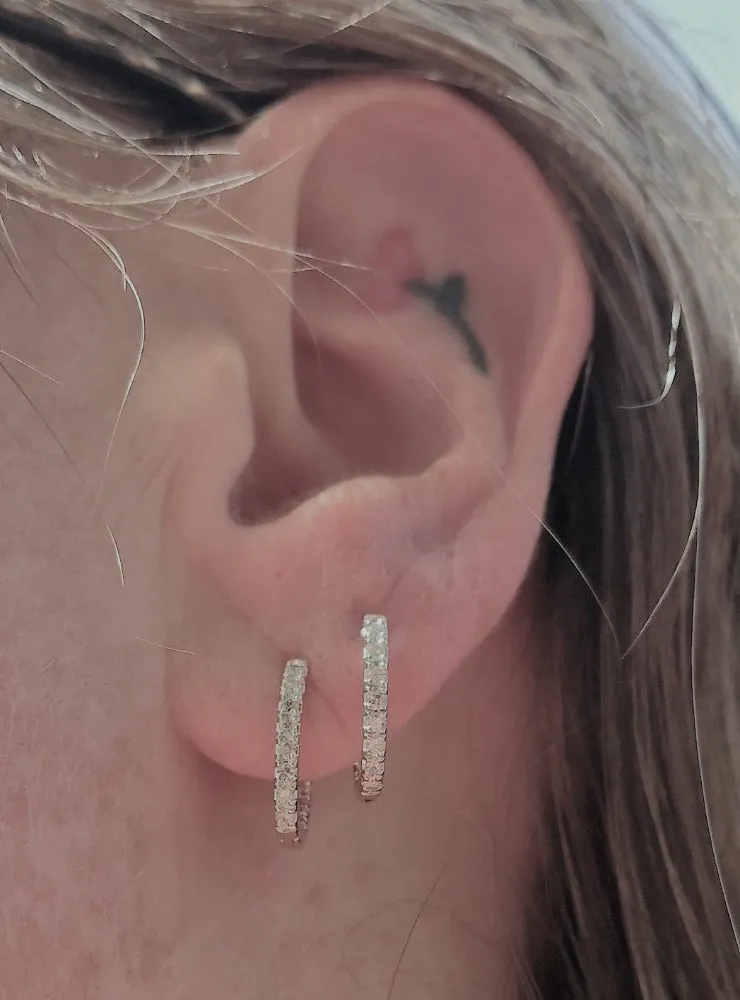 10k Yellow gold Oval Hoop earrings