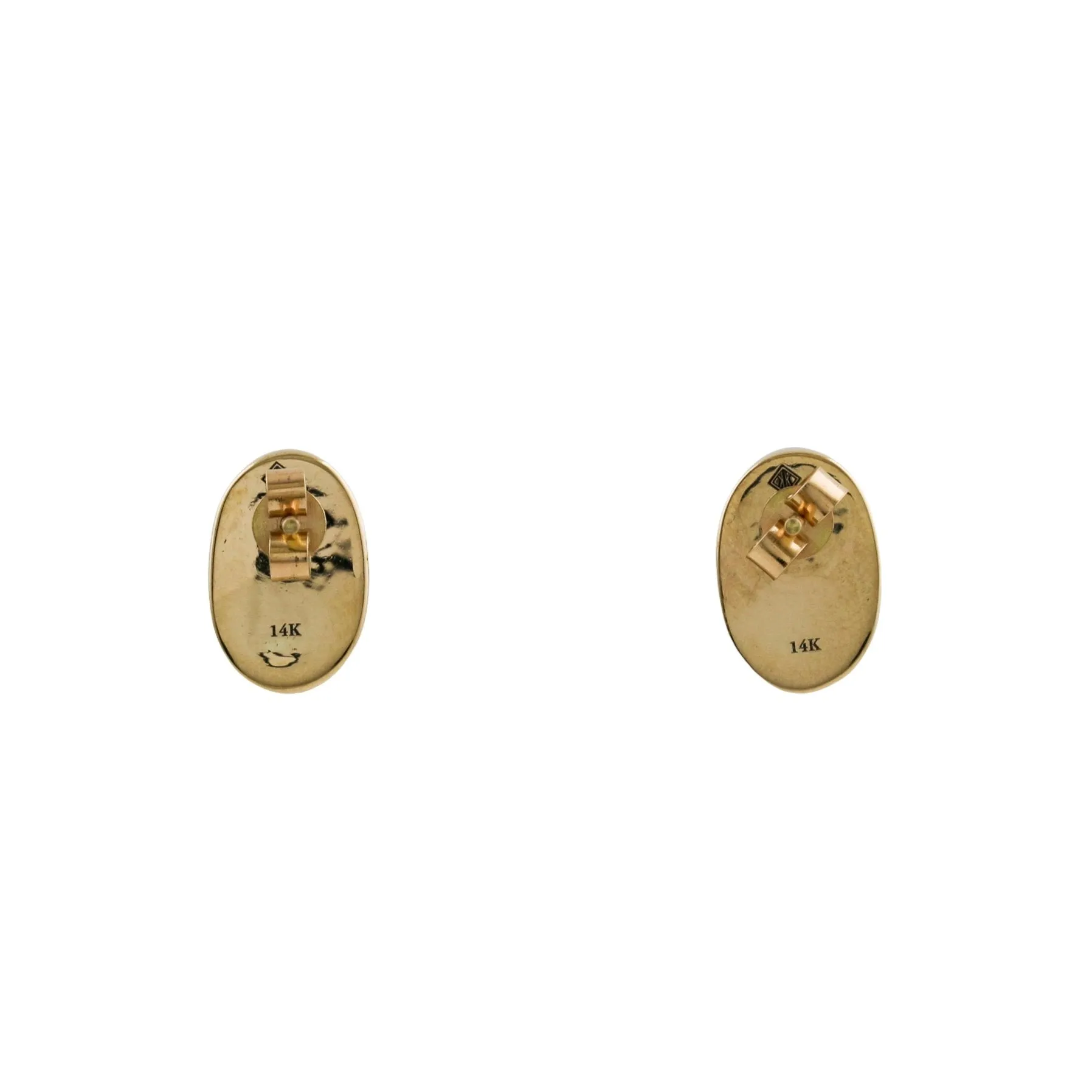 14k Golden Hills Turquoise Studs