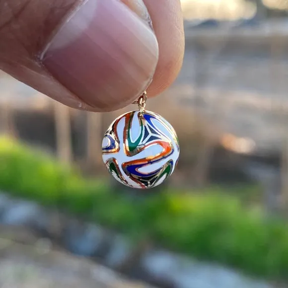 14k Solid Gold FIFA Soccer Ball Pendant