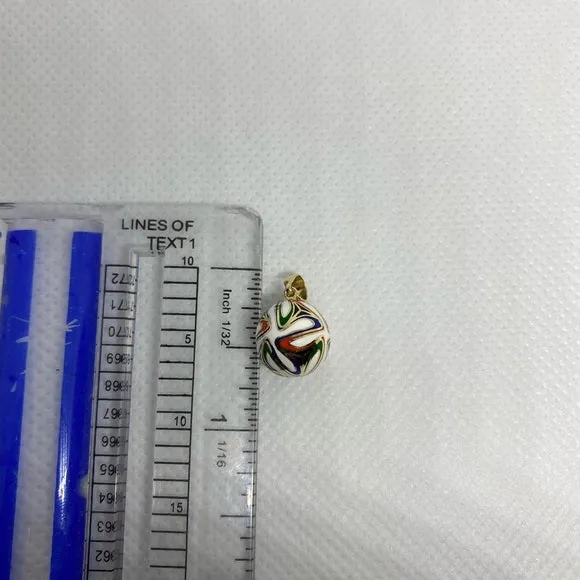 14k Solid Gold FIFA Soccer Ball Pendant