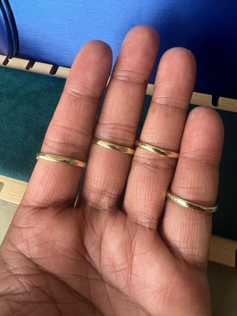 14k Yellow Gold Aztec Calendar Ring in 4 Different Sizes for Men and Women | Aztec Mayan Sun Sign Symbol Round Circle Band Ring for Men