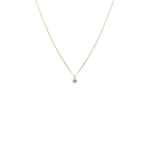 18K Gold Brazilian Aquamarine Necklace
