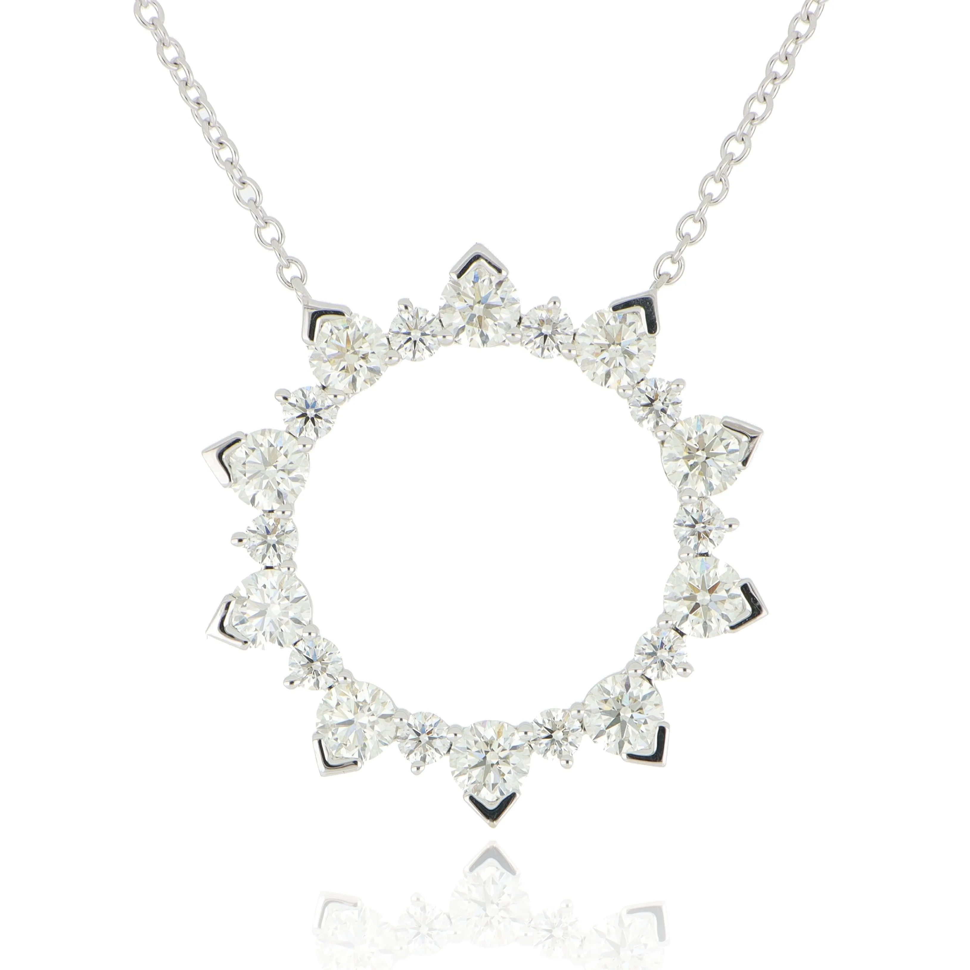 18k White Gold Ariel Eclipse Hearts On Fire Diamond Fashion Necklace