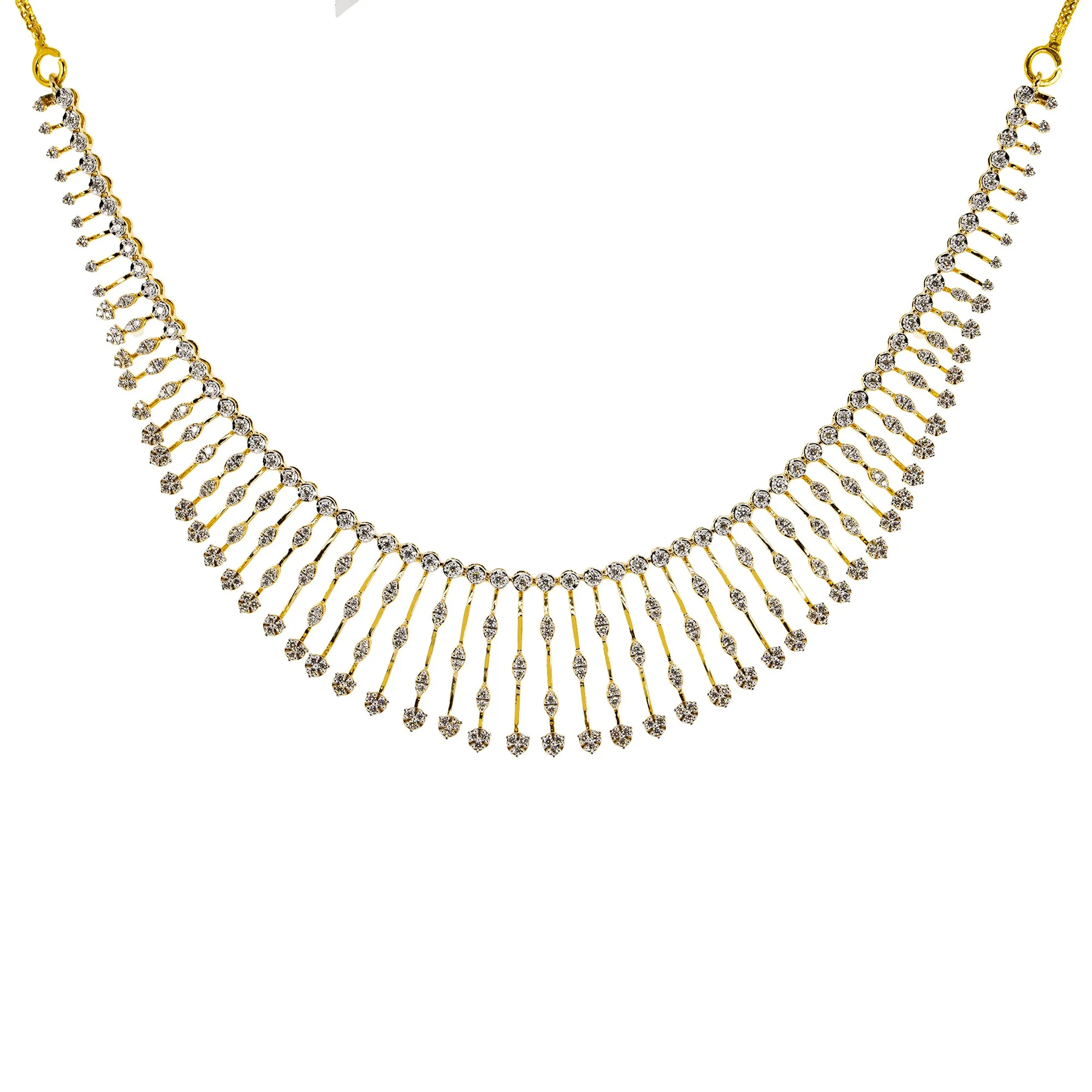 18K Yellow Gold & 2.51 ct Diamond Necklace (26 grams)