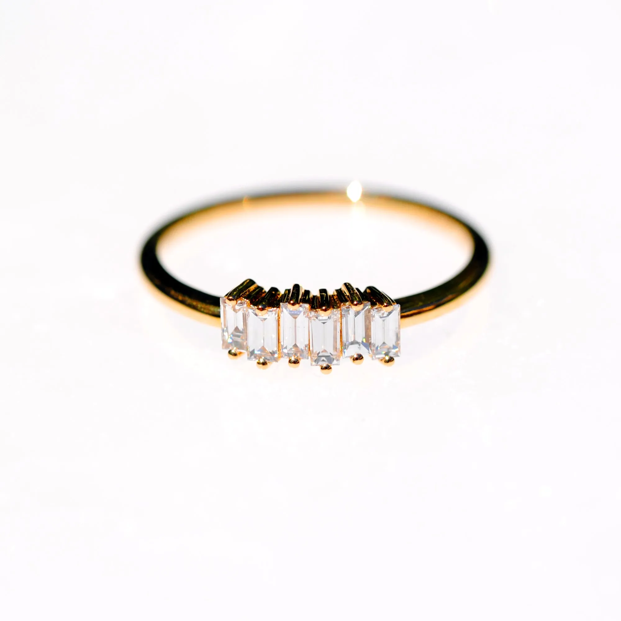 18k Yellow Gold 'Stairway to Heaven' Diamond Ring