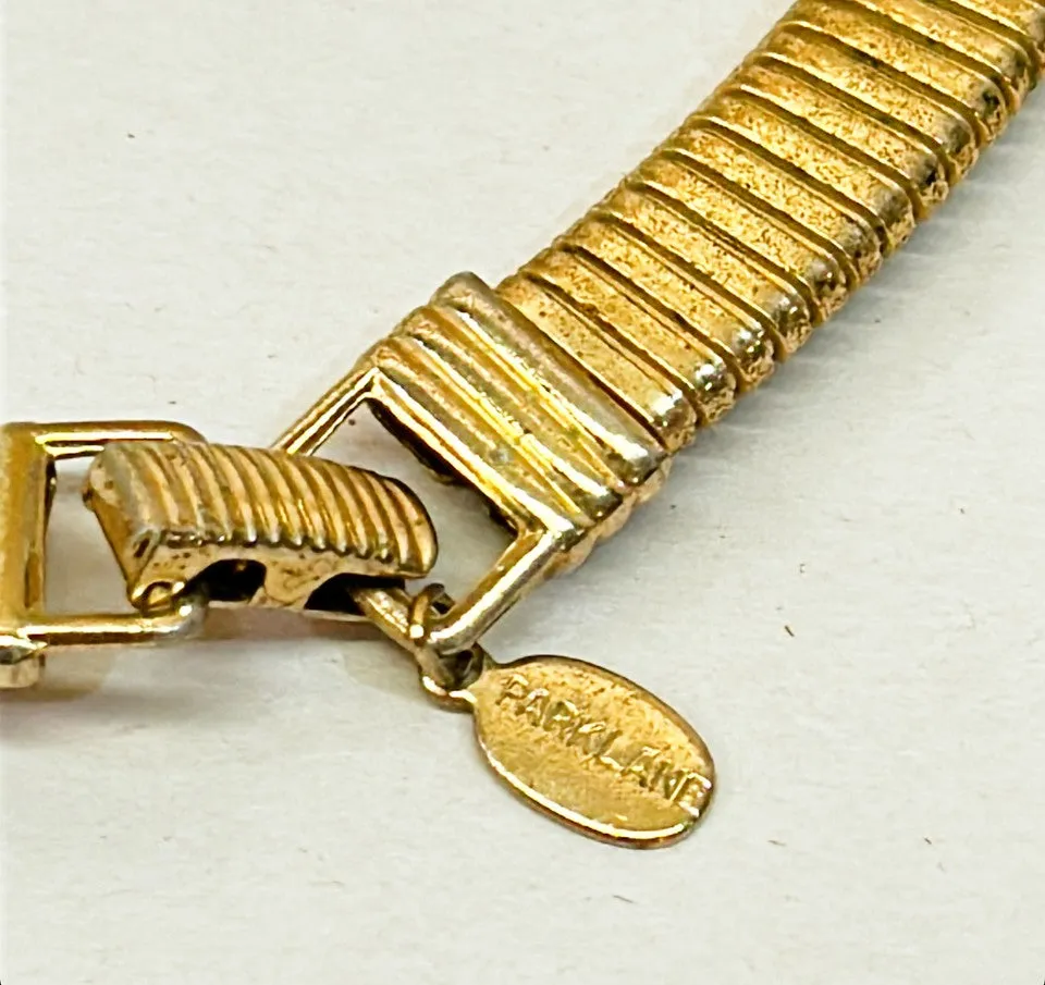 1970’s Park Lane signed omega style collar necklace