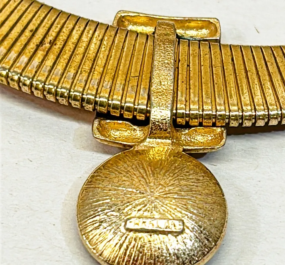 1970’s Park Lane signed omega style collar necklace