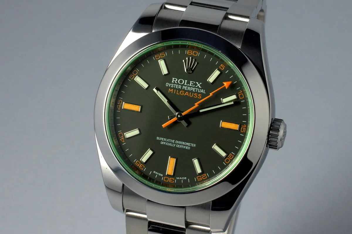 2009 Rolex Milgauss Green 116400V