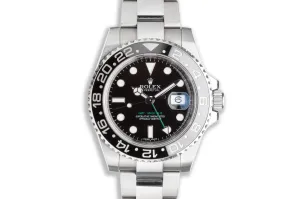 2012 Rolex GMT-Master II 116710LN Black Bezel with Box & Card