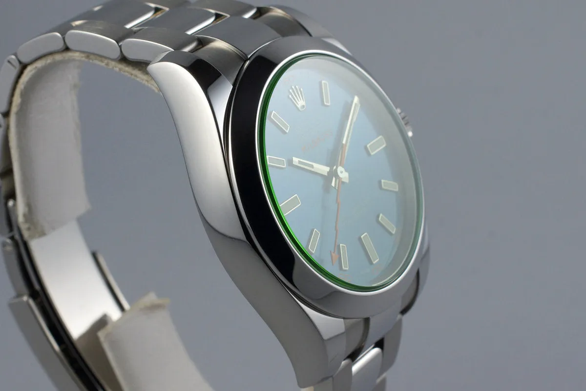 2016 Rolex Milgauss 116400GV with Box and Papers