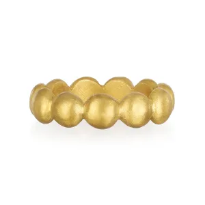 22 Karat Gold Large Granulation Bead Ring