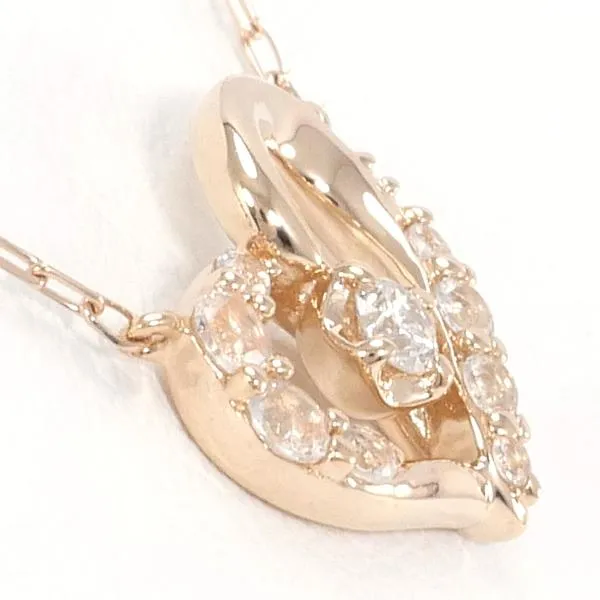4℃ K10PG Aquamarine Diamond Necklace