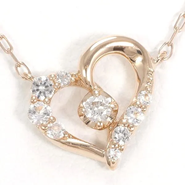 4℃ K10PG Aquamarine Diamond Necklace