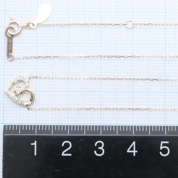 4℃ K10PG Aquamarine Diamond Necklace