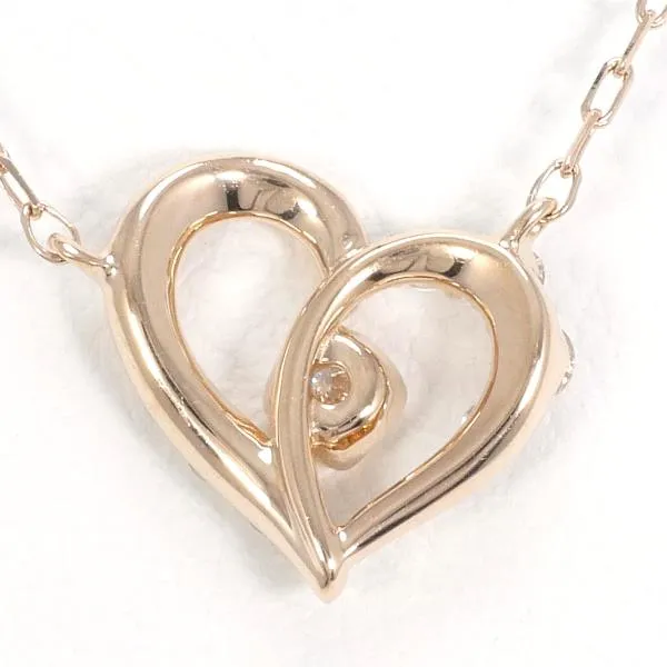 4℃ K10PG Aquamarine Diamond Necklace