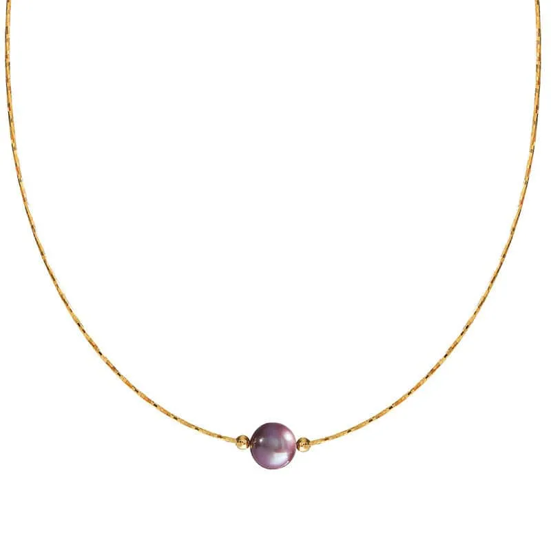 9-10mm Floating Pearl Chain Necklace