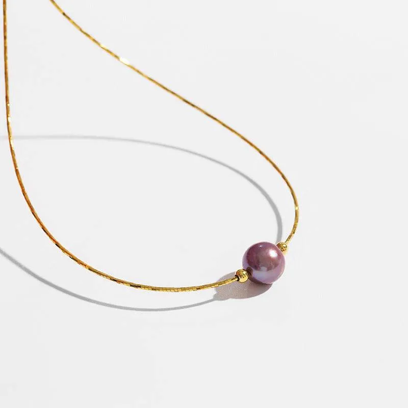 9-10mm Floating Pearl Chain Necklace