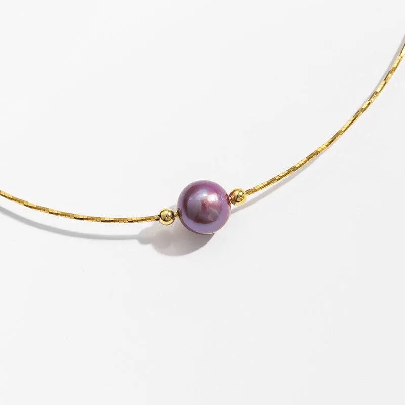 9-10mm Floating Pearl Chain Necklace