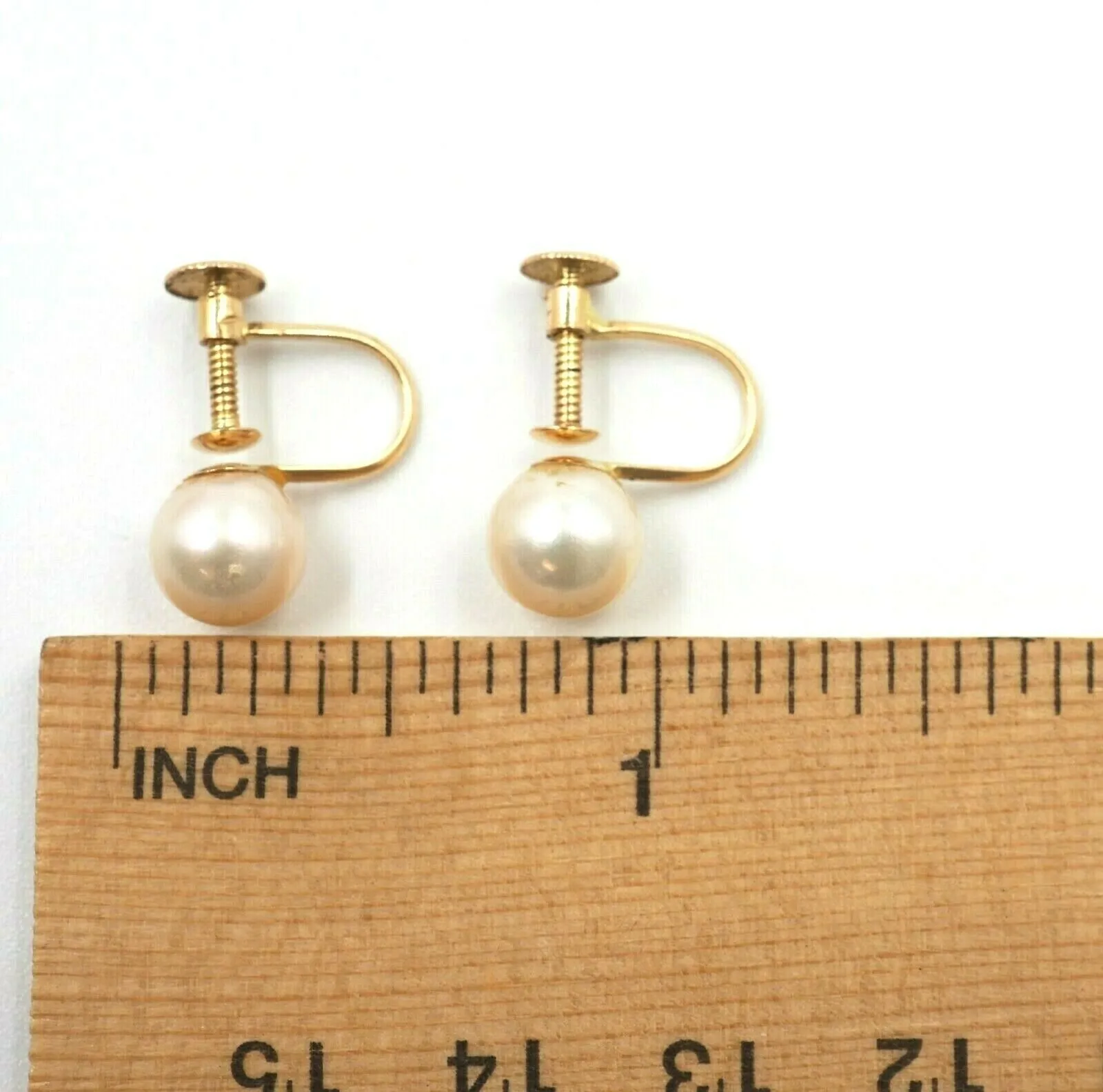 Akoya Pearl 14ct Yellow Gold Screw-Back Earrings