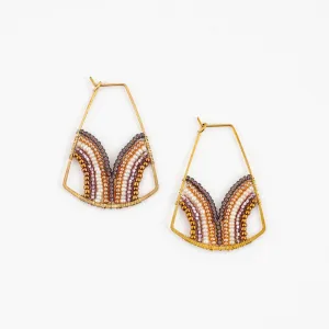 Altiplano - Wellspring Beaded Hoop Earrings - amethyst neutral