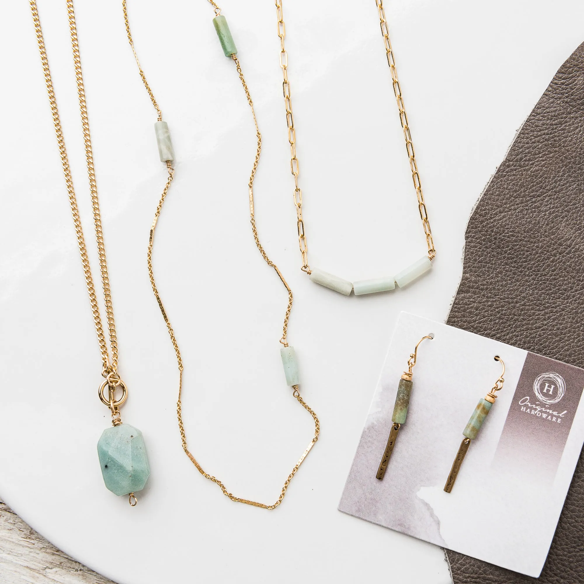 Amazonite Curve Necklace