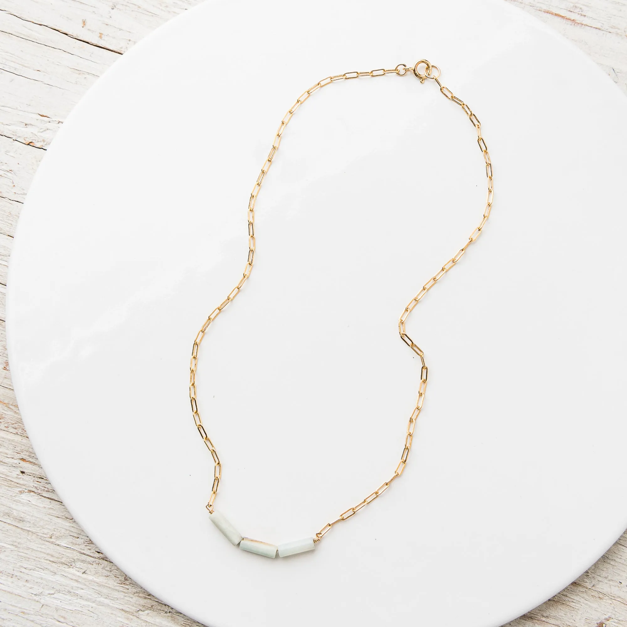 Amazonite Curve Necklace
