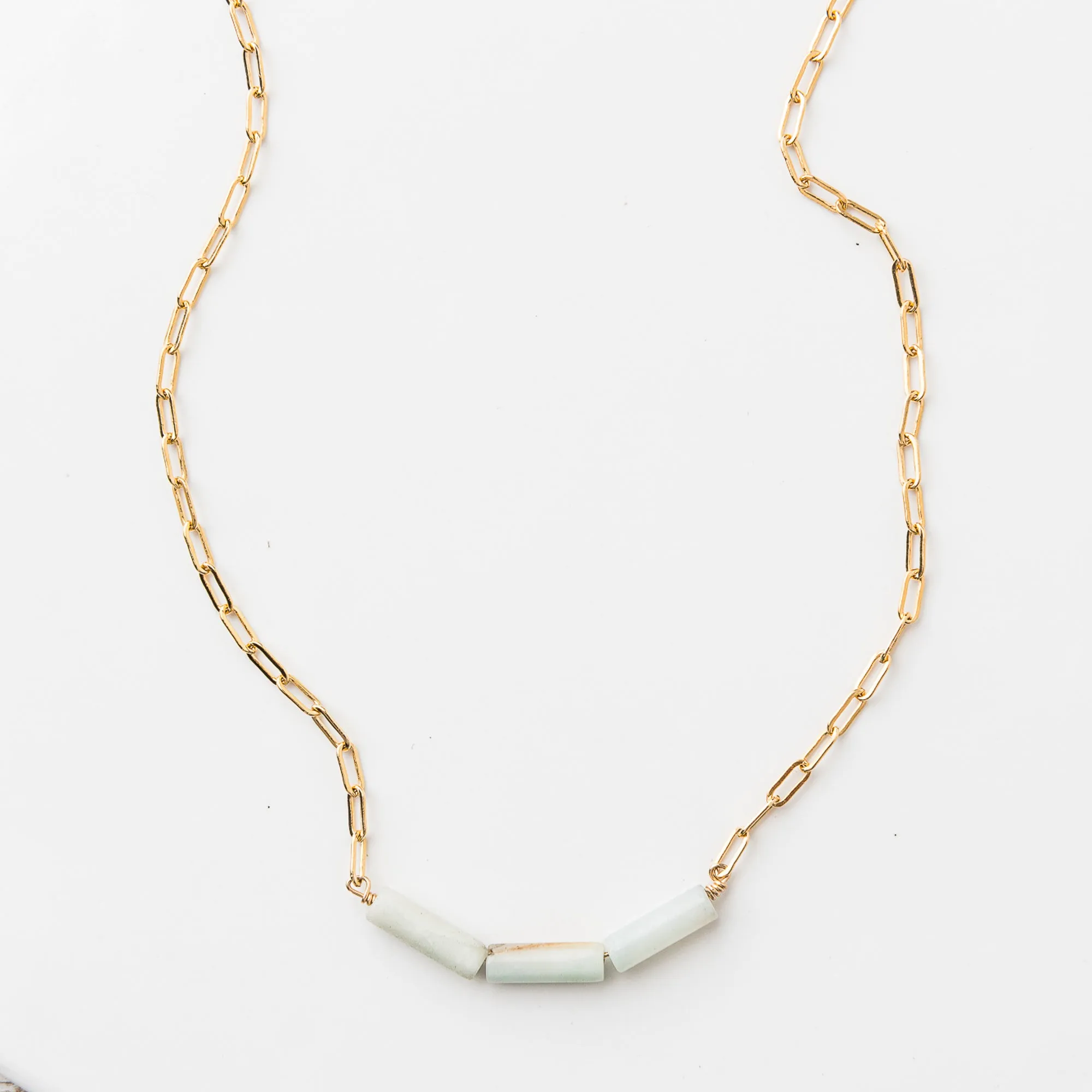 Amazonite Curve Necklace