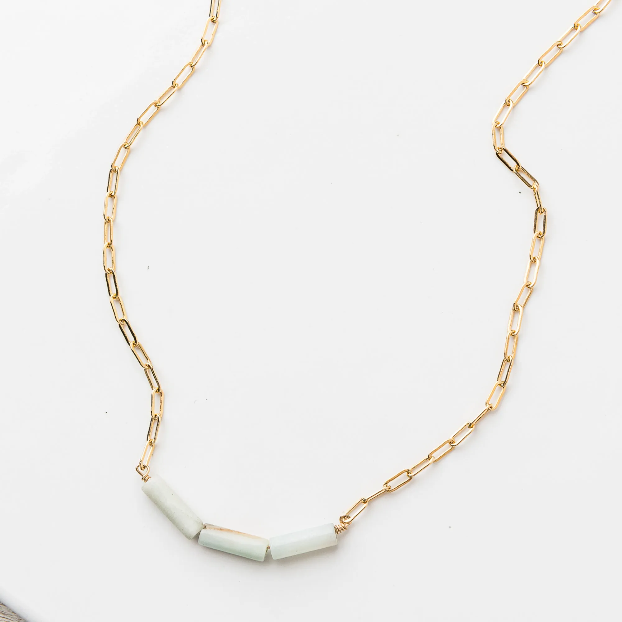 Amazonite Curve Necklace