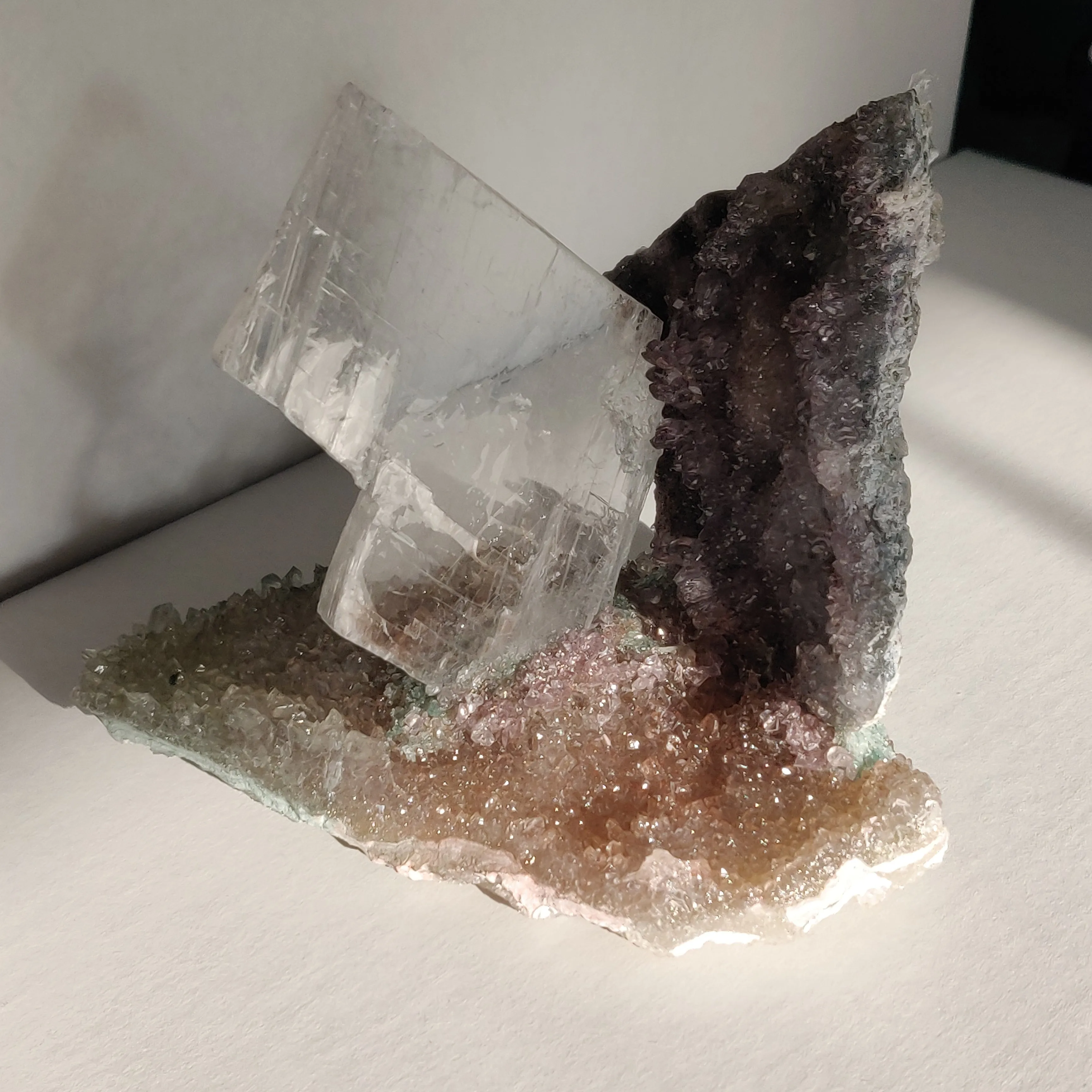 Amethyst & Selenite Sculpture (#7)
