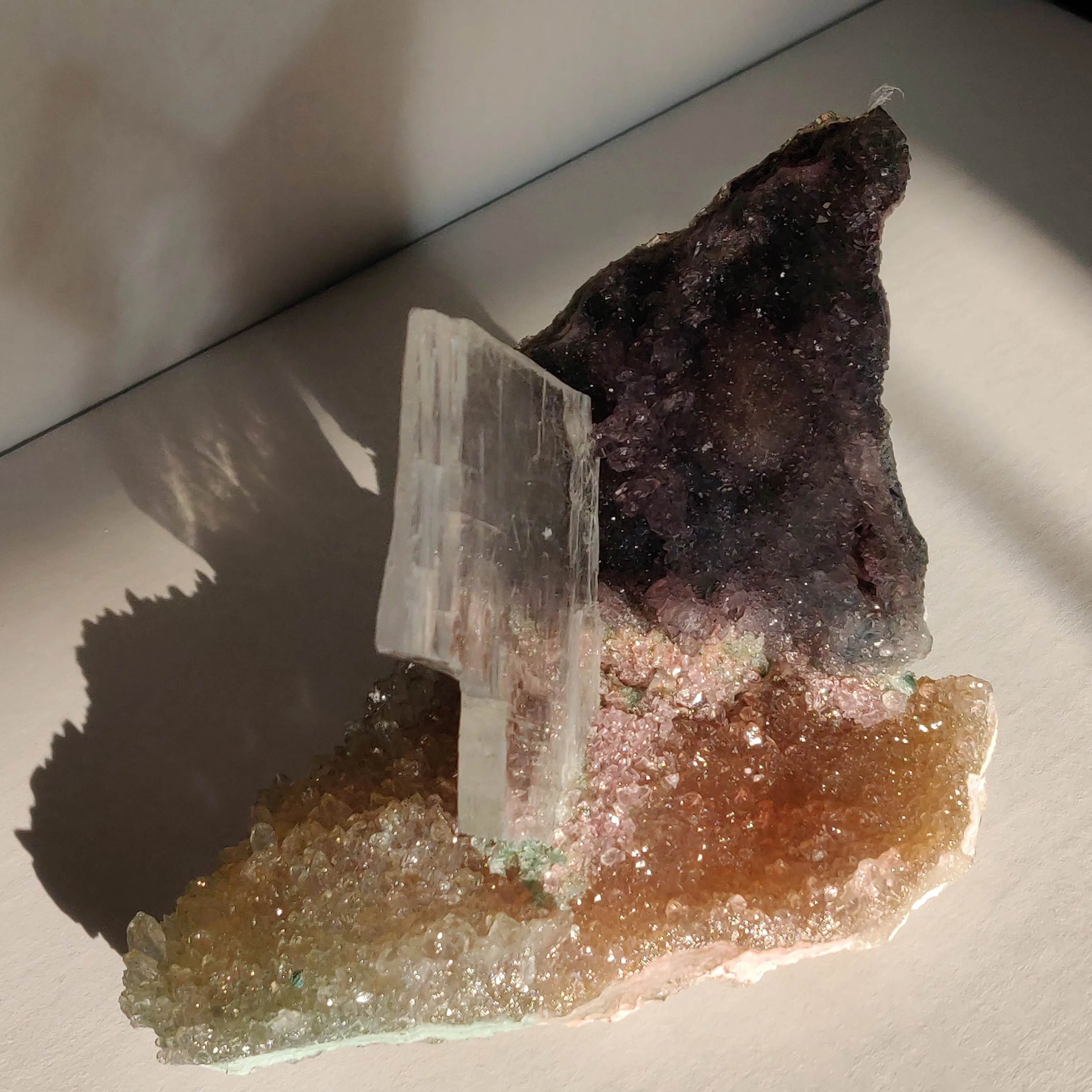 Amethyst & Selenite Sculpture (#7)