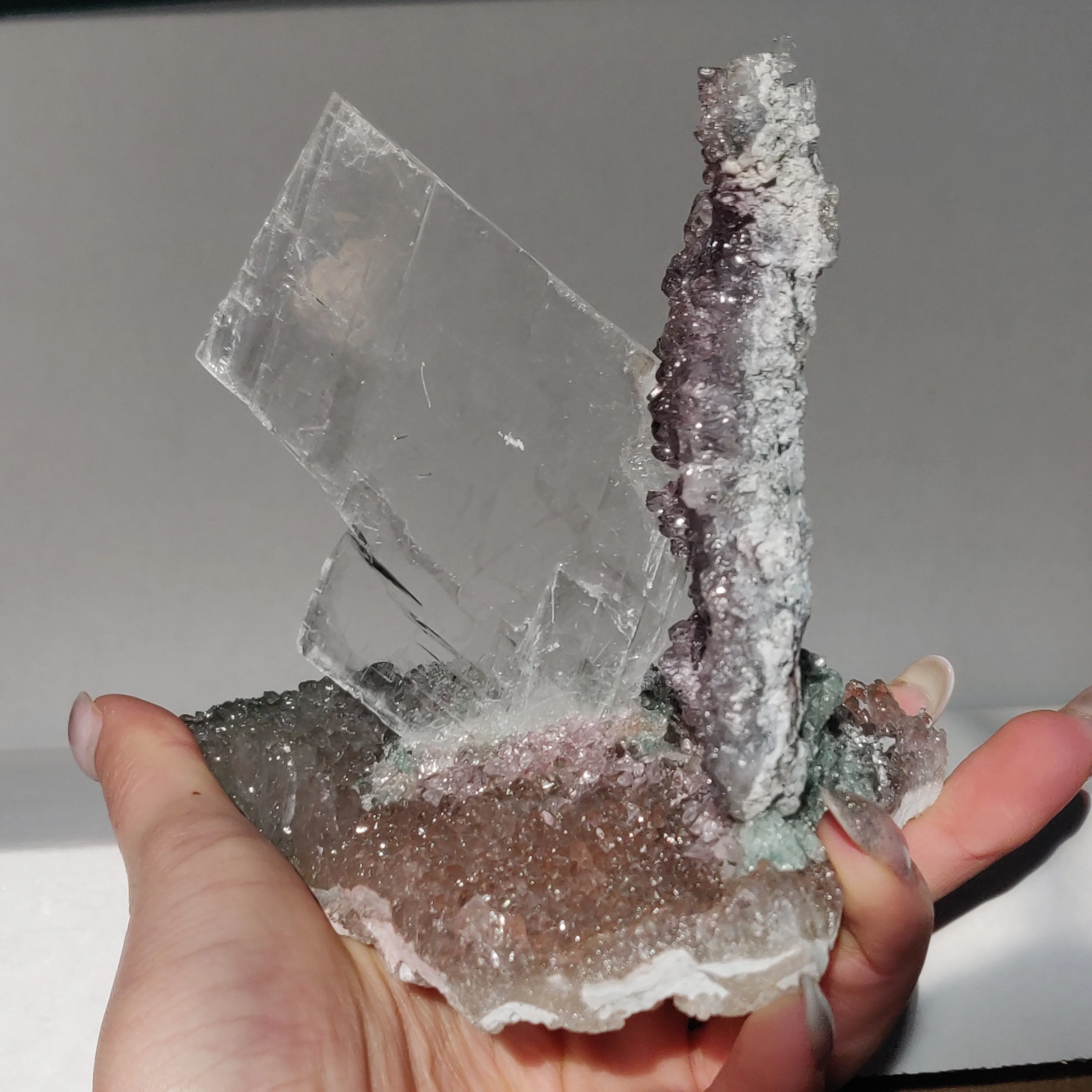 Amethyst & Selenite Sculpture (#7)