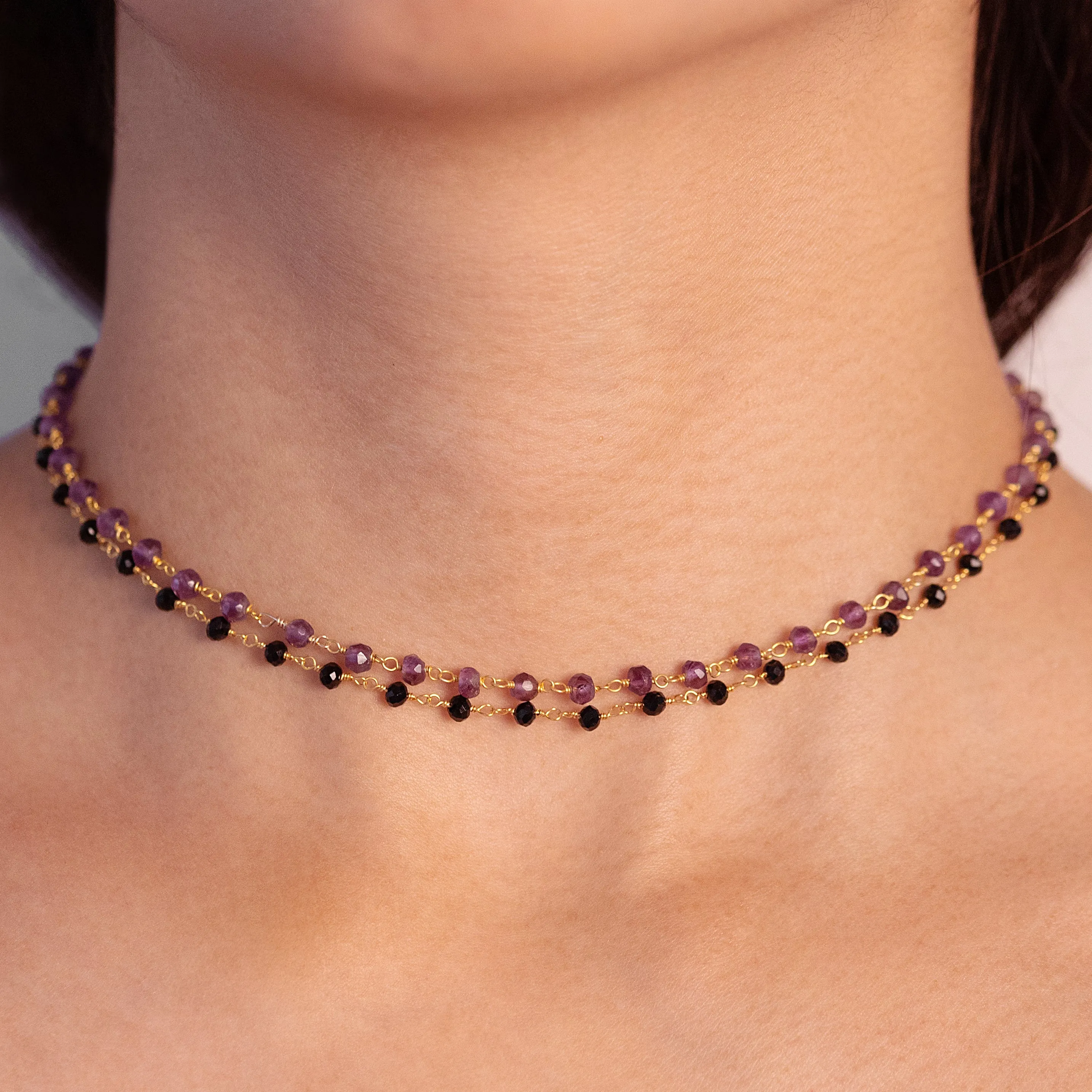 Amethyst Rosary Choker