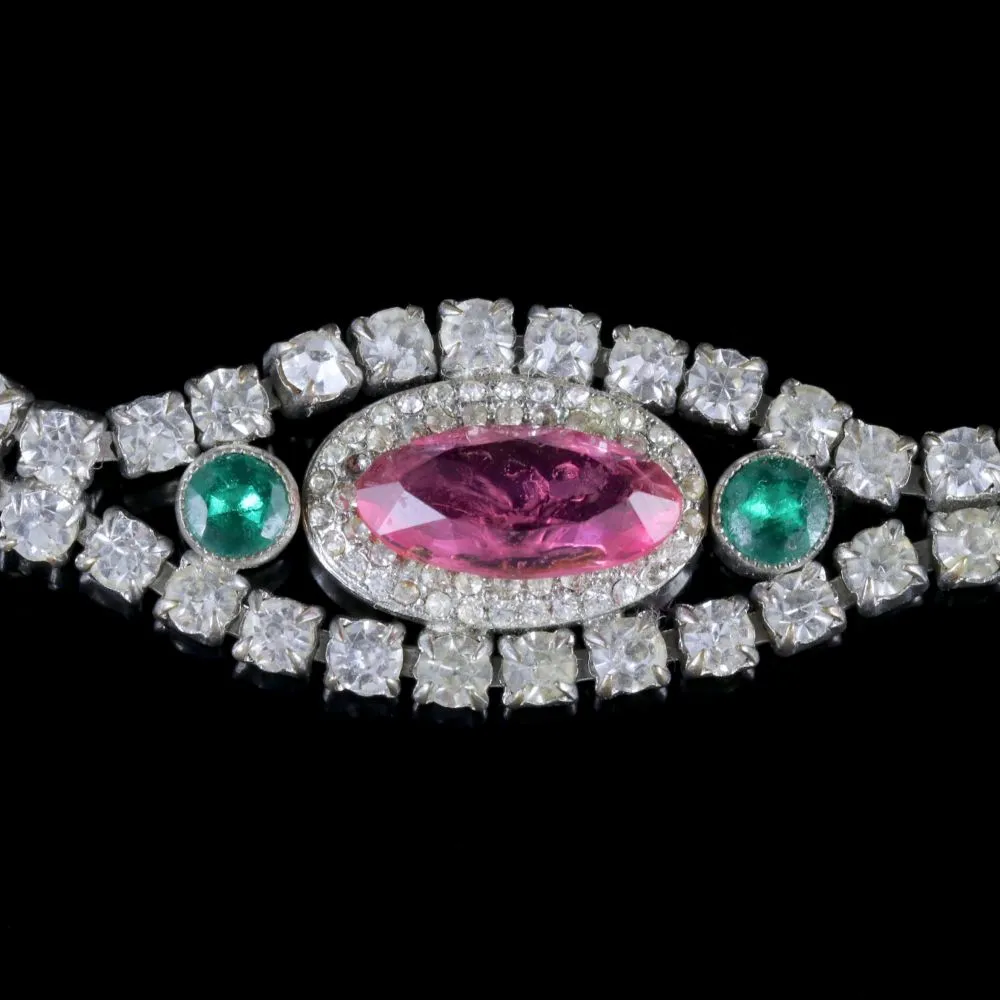 Antique Victorian Suffragette Bracelet Paste Circa 1900