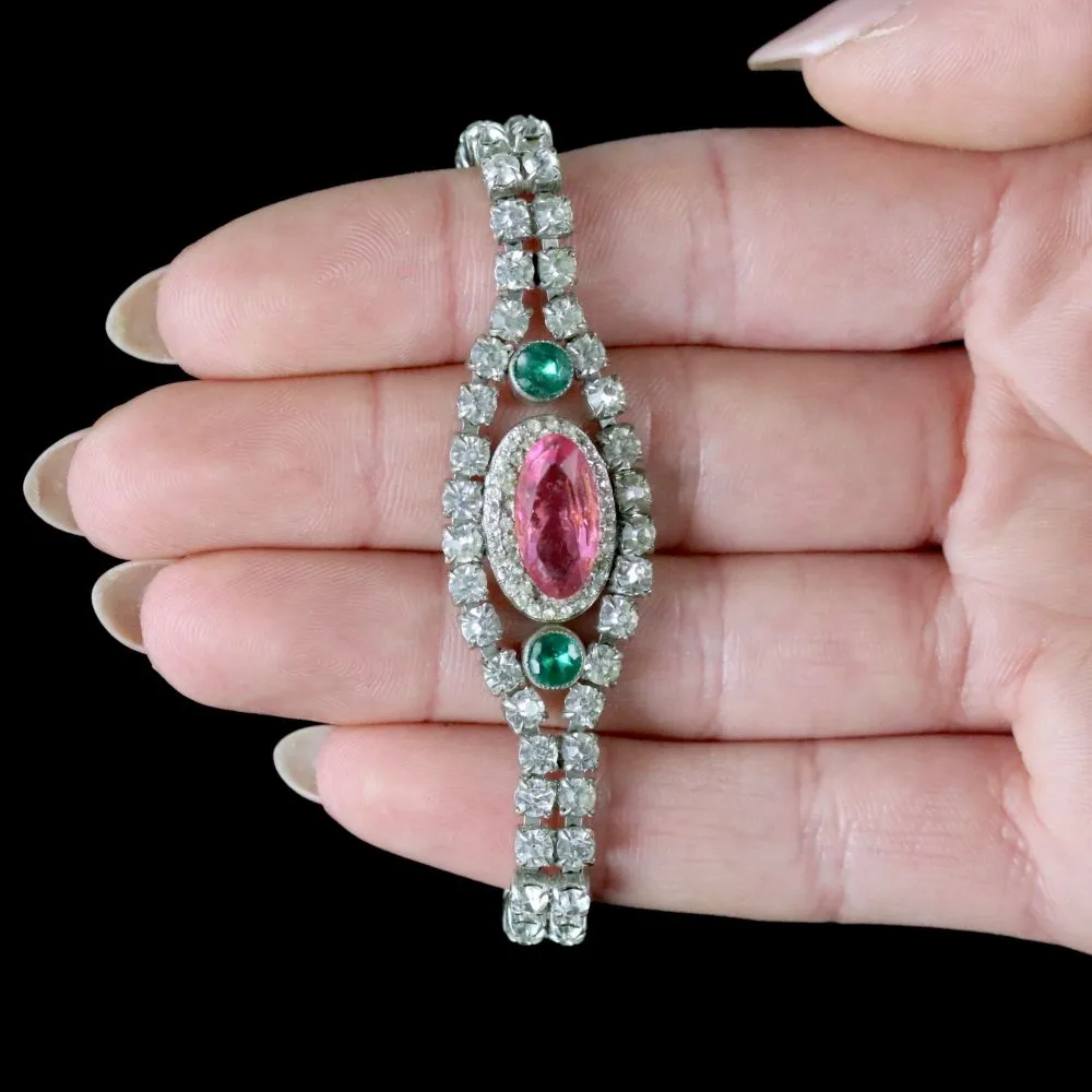 Antique Victorian Suffragette Bracelet Paste Circa 1900