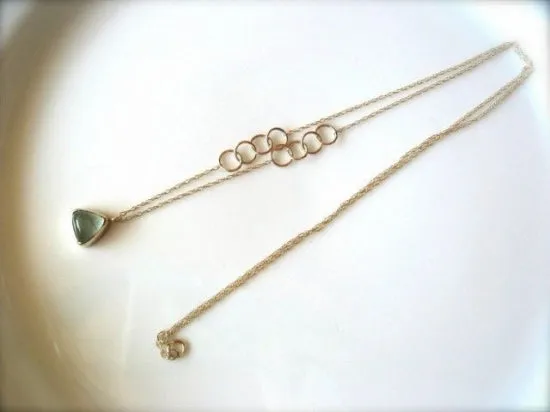 Aquamarine long necklace