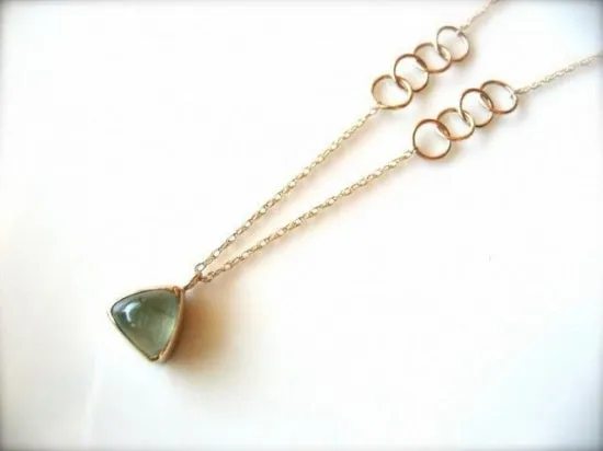 Aquamarine long necklace