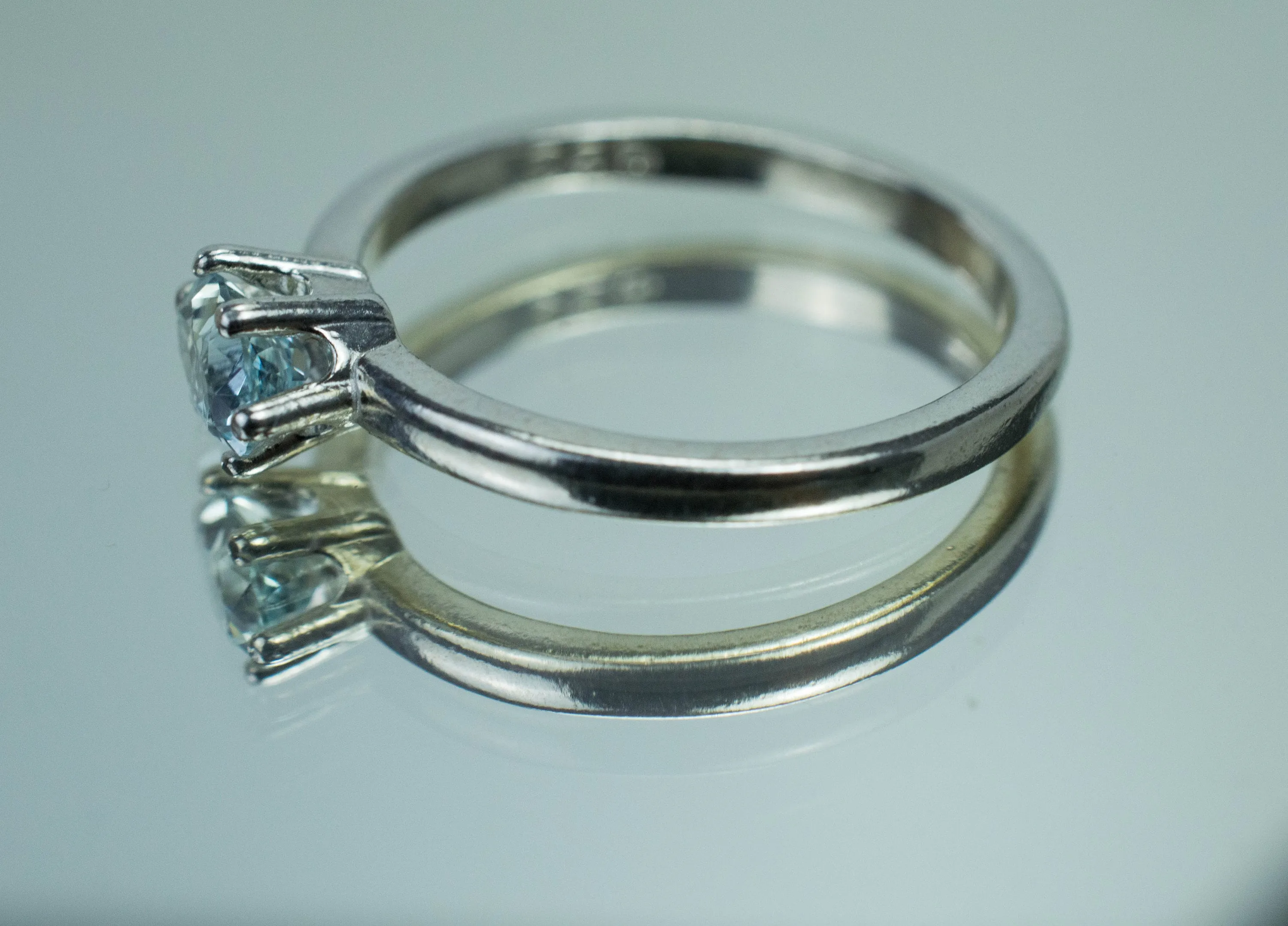 Aquamarine Ring, Genuine Untreated Brazilian Aquamarine; 0.415cts