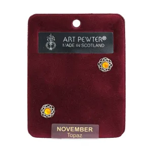 Art Pewter Earrings November