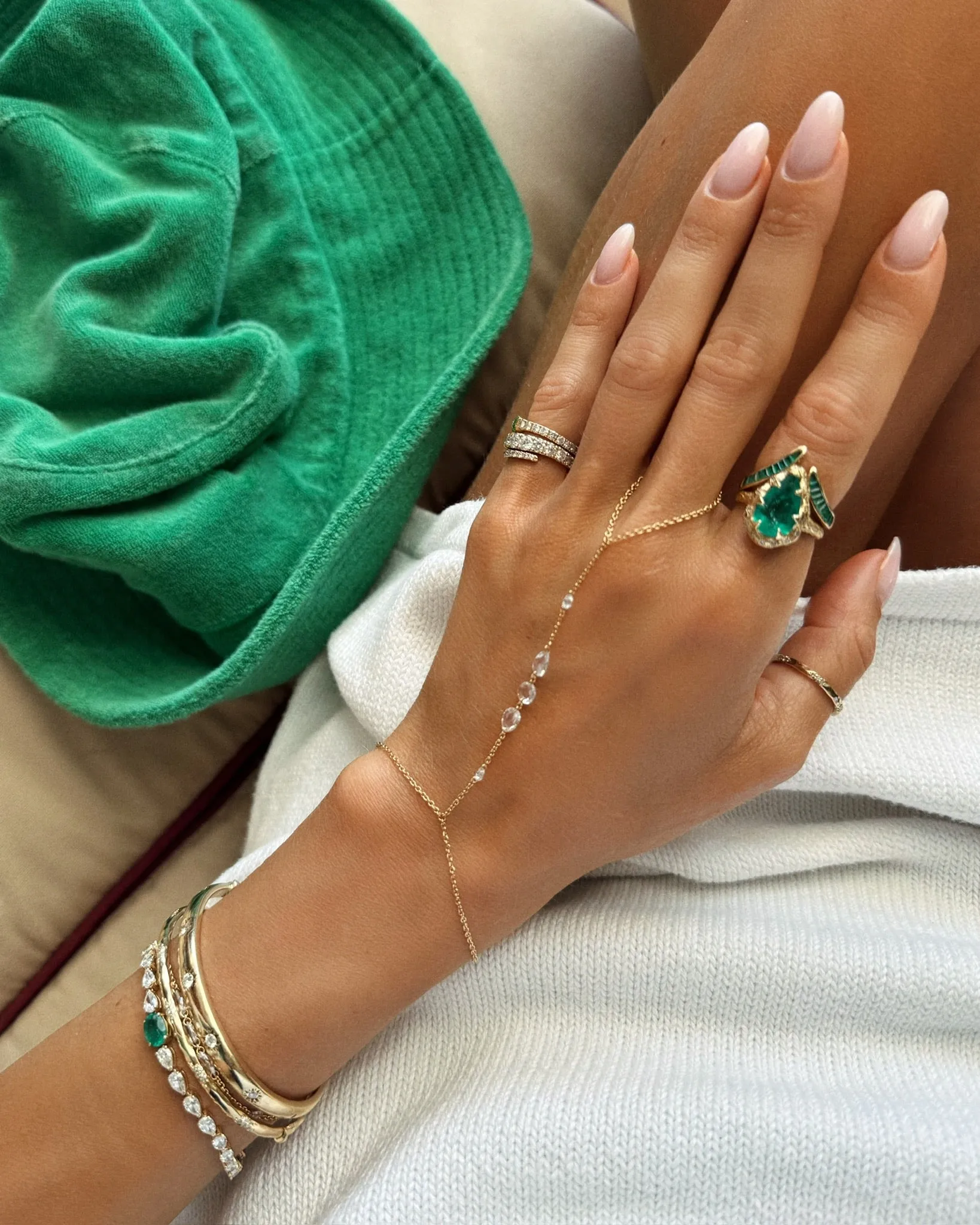 Baguette Emerald Tusk Ring | Ready to Ship