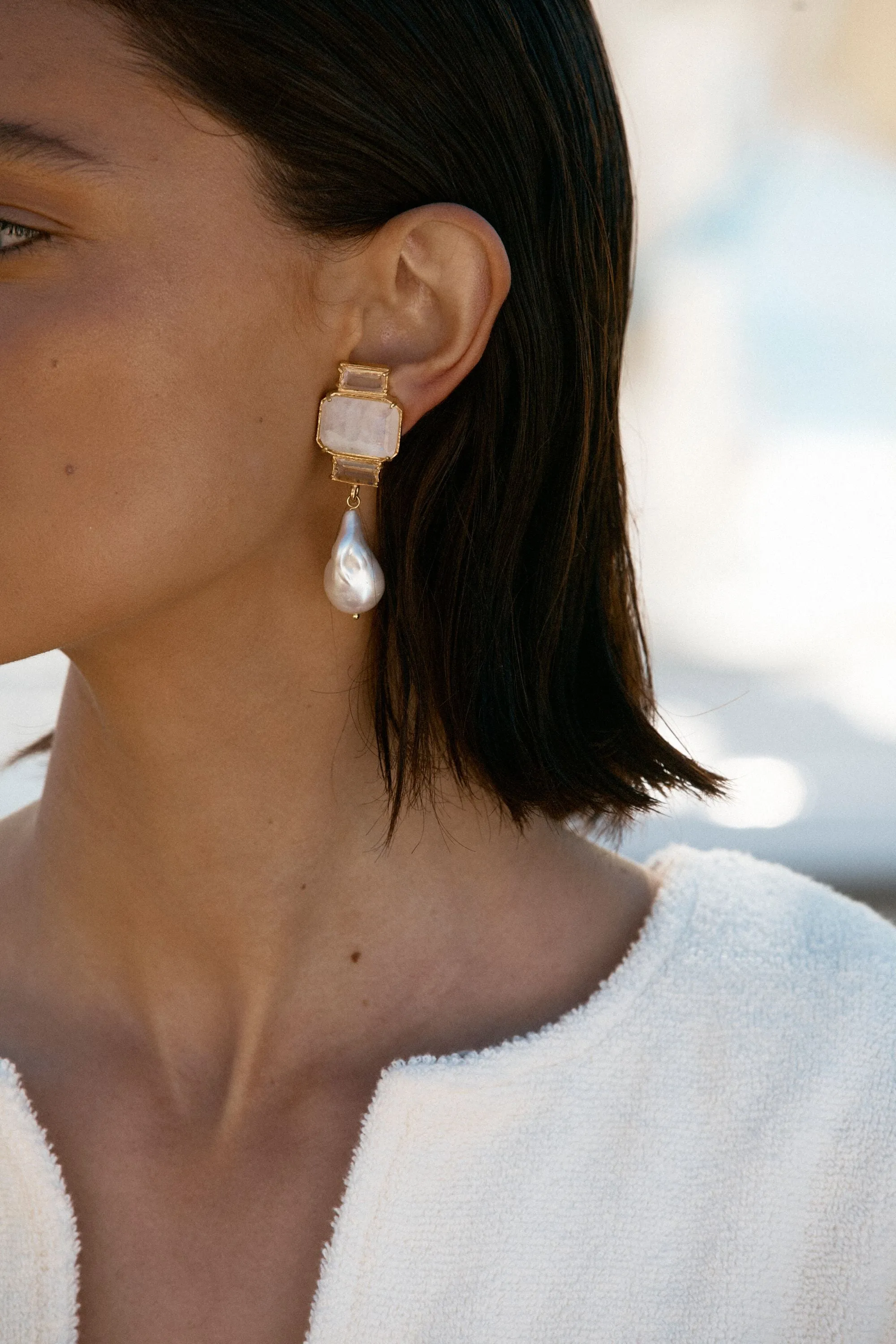 Bambina Earrings White