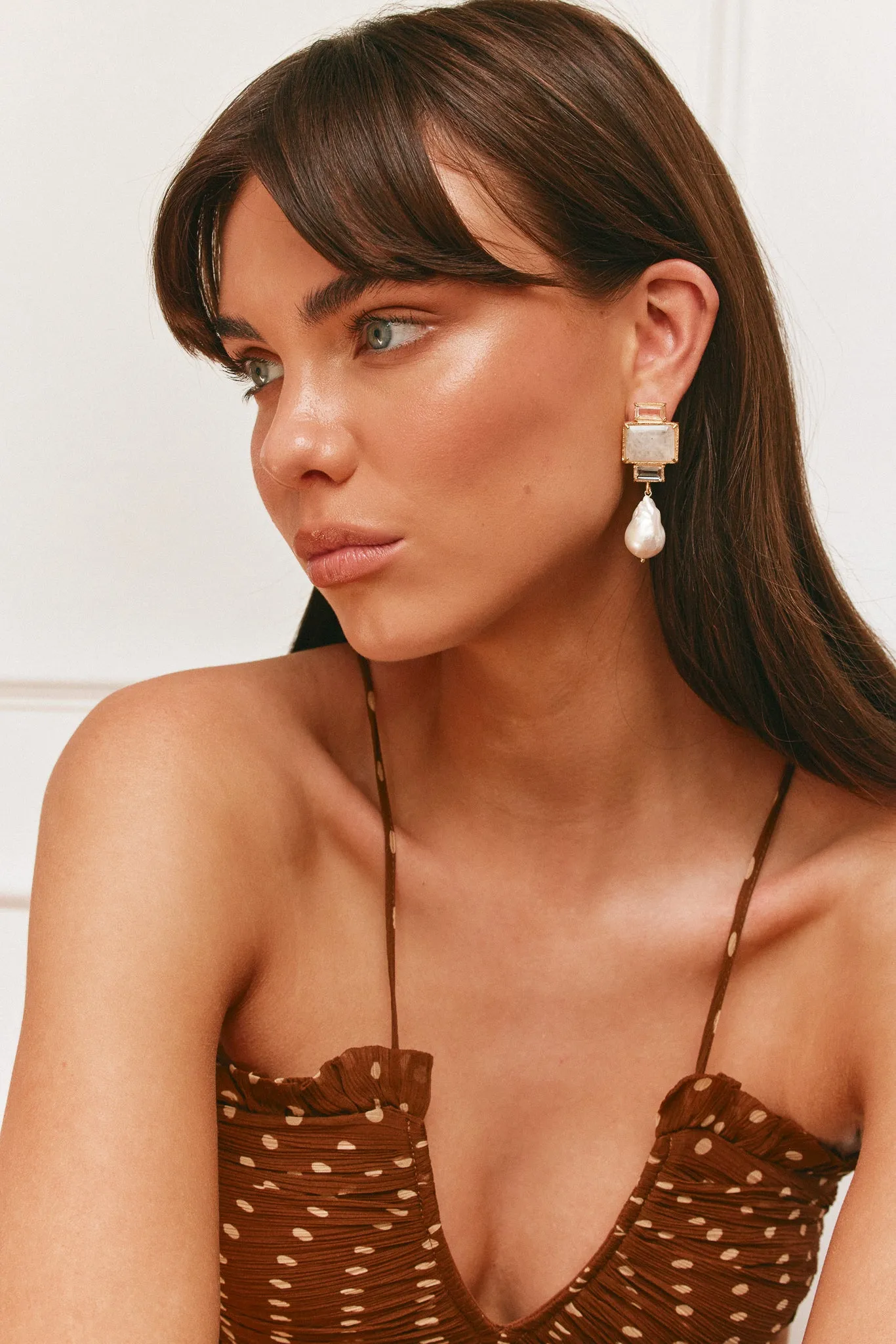 Bambina Earrings White