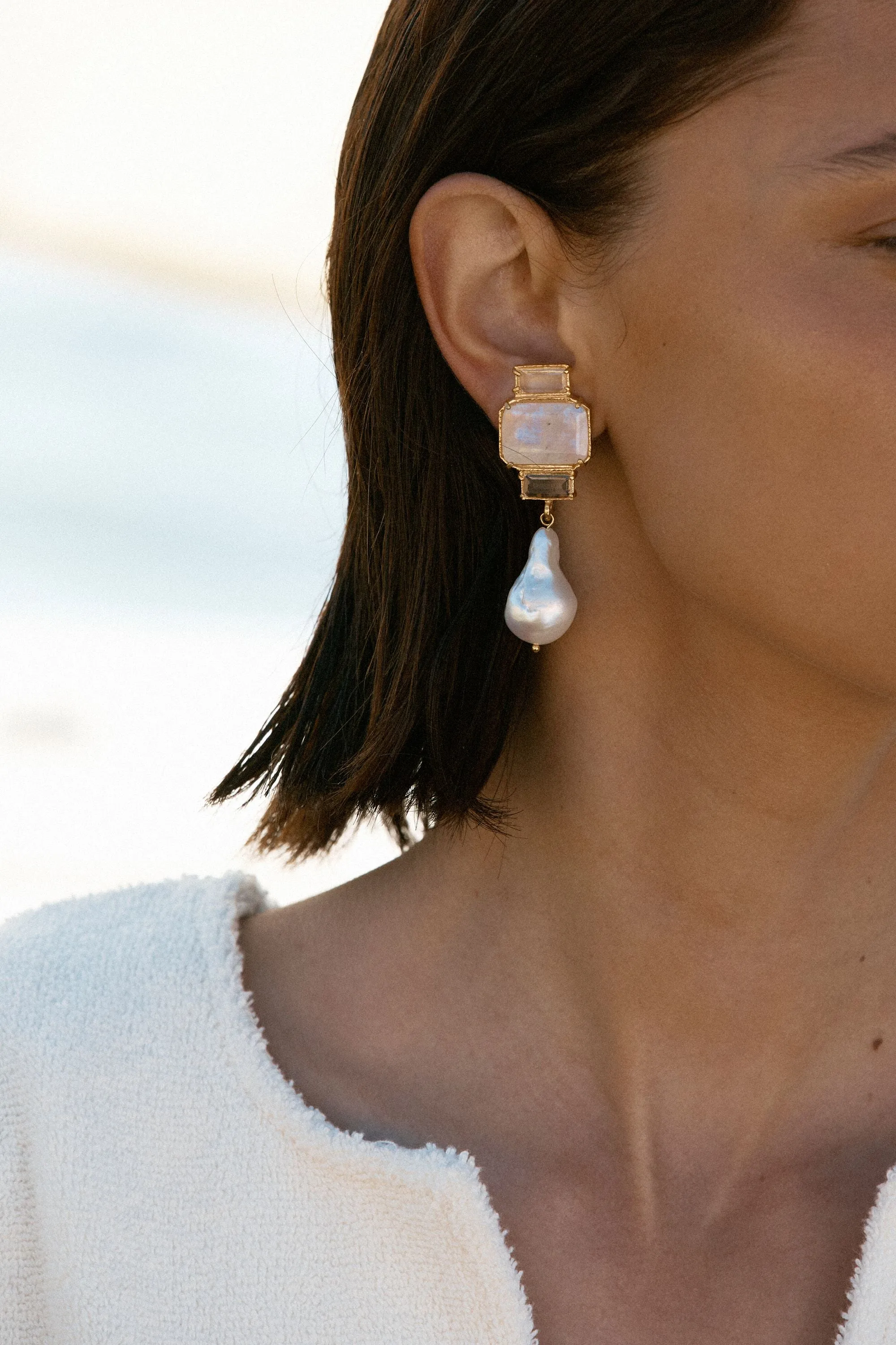 Bambina Earrings White