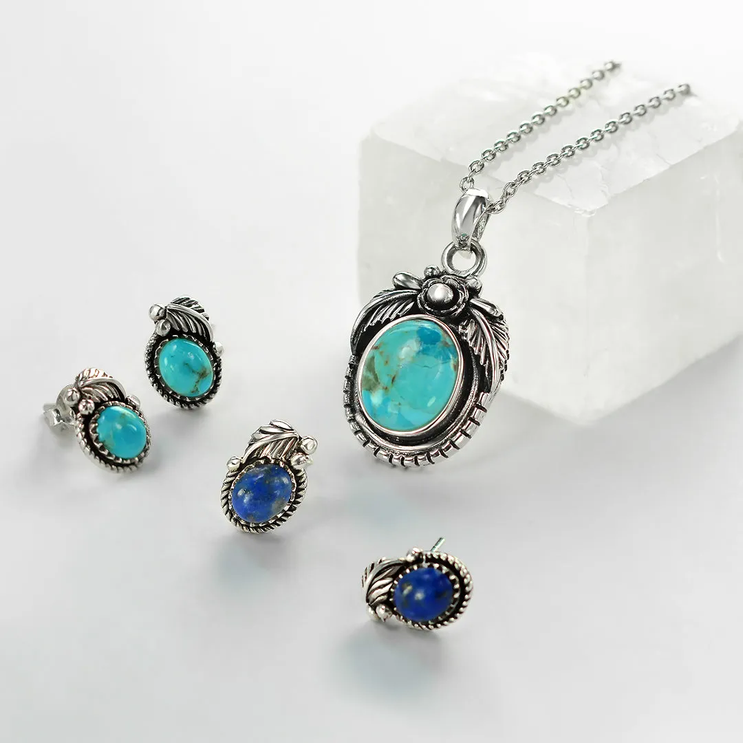 Bezel Moonstone Gemstone Ornate Round Stud Earrings Sterling Silver