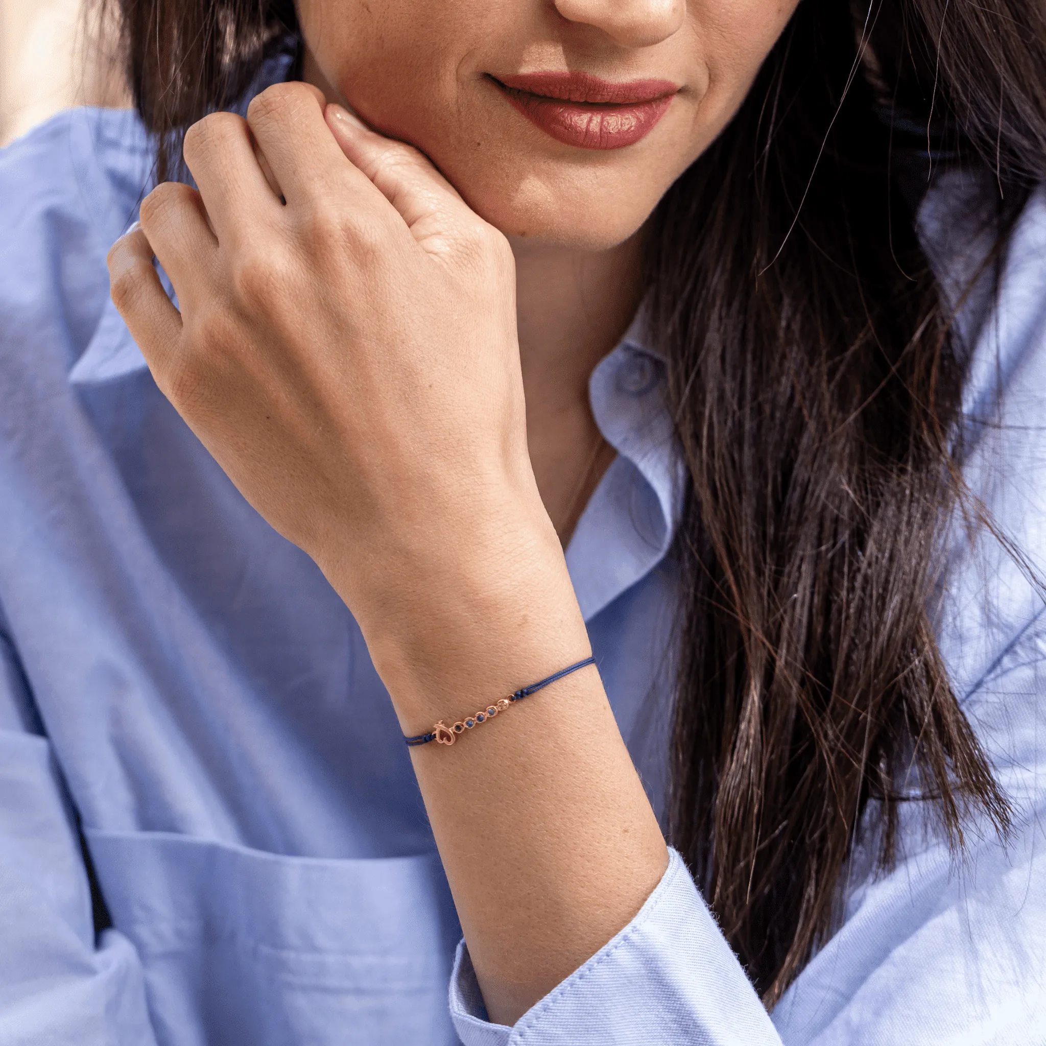 Birthstone Bar Heart Bracelet - 14K White Gold