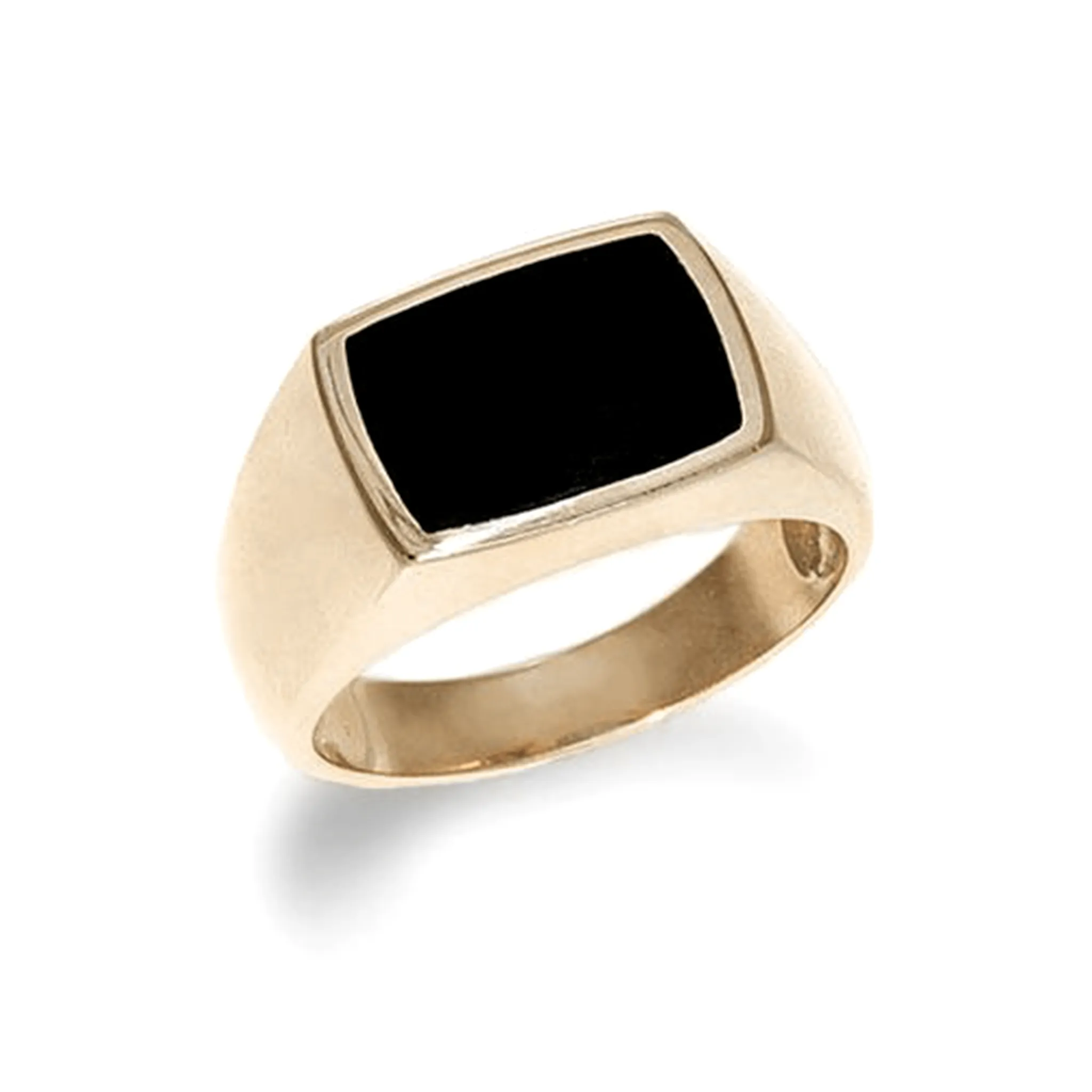 Black Coral Ring in Gold