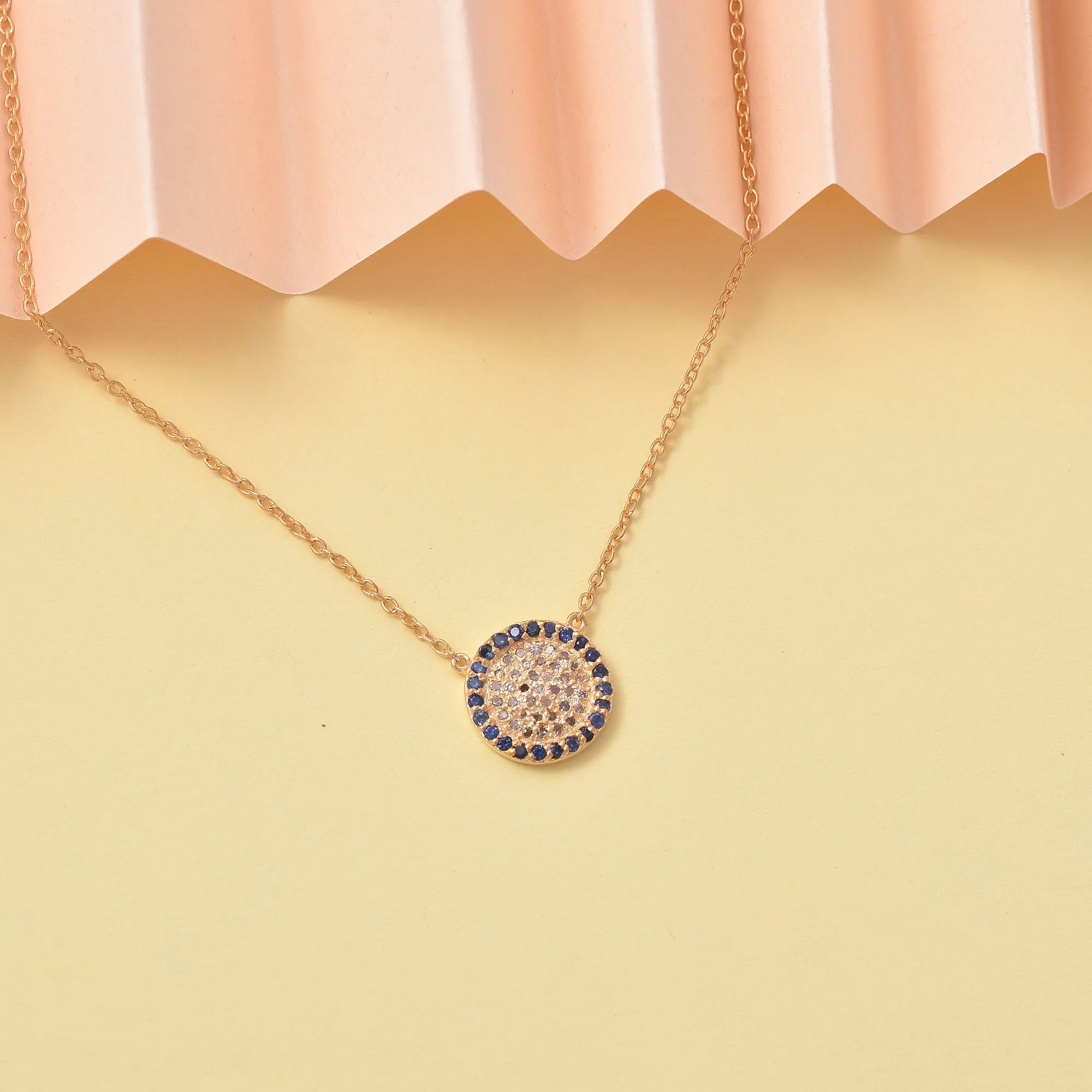 Blue Sapphire Diamond Necklace