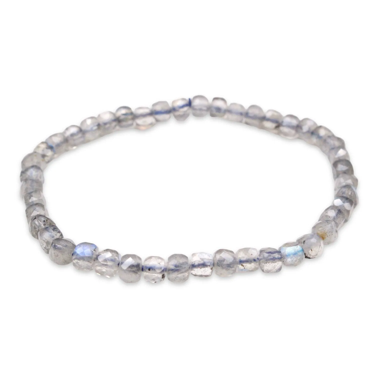 Bracelet Labradorite AA  cube 4x4 mm